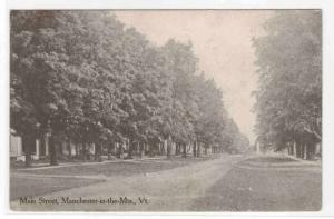 Main Street Manchester Vermont 1911 postcard