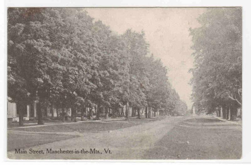 Main Street Manchester Vermont 1911 postcard