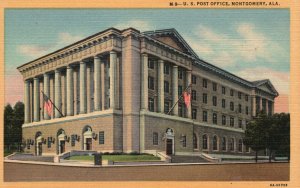 Vintage Postcard 1930's United States Post Office Building Montgomery Alabama