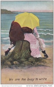 Bamforth Series 1040 Romantic Couple Under Umbrella 1908