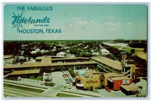 1966 Aerial Birds Eye View Tidelands Motor Inn Hotel Houston Texas TX Postcard