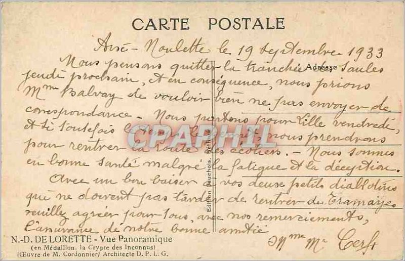 Old Postcard ND DELORETTE - Panoramic View