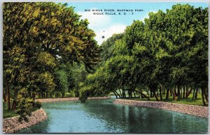 1940's Big Sioux River Sherman Park Sioux Falls South Dakota SD Posted Postcard