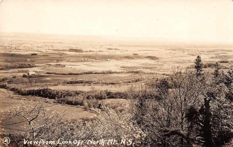 Lookoff Nova Scotia Canada North Mountain Real Photo Antique Postcard J48499