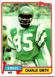 1981 Topps Football Card Charlie Smith Philadelphia Eagles sk10225
