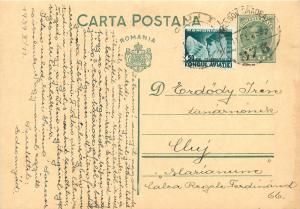 Romania Carol II uprated postal stationery postcard ( Charles II ) 3.50 Lei Cluj