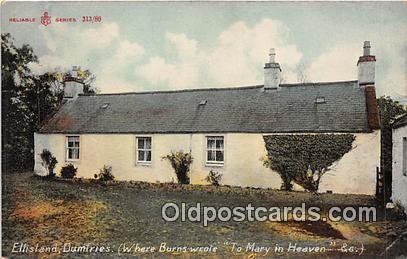 Burns Wrote, To Mary in Heaven Ellisland, Dumiries Unused 