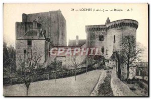 Old Postcard Chateau Loches The dungeon
