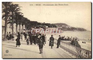 Old Postcard Nice Promenade des USA