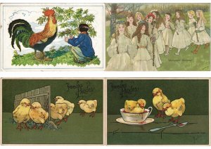 EASTER GREETINGS 250 Vintage Postcards Mostly CZECZ Pre-1940 (L4070)