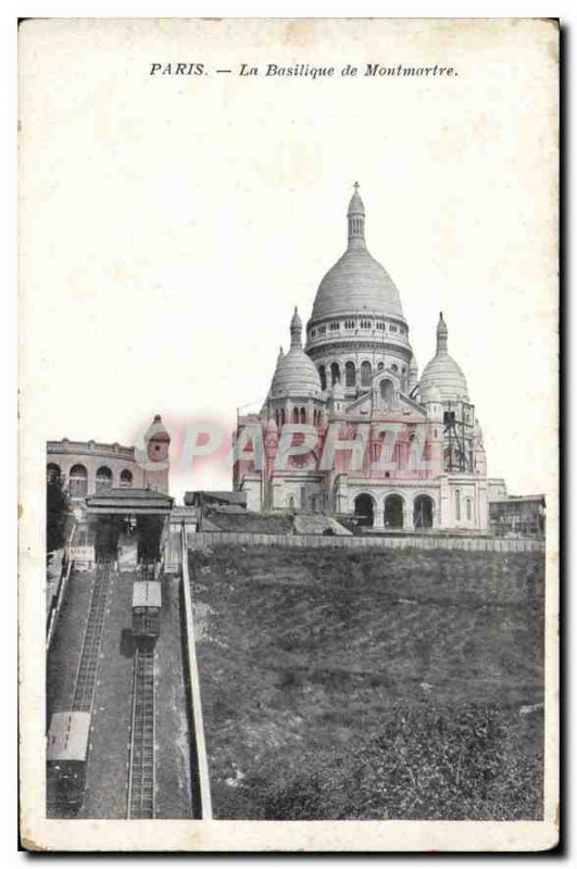 Postcard Old Paris Basilica of Montmartre