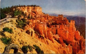 Bryce Canyon National Park Utah UT Rim Drive Rock Formations Chrome Postcard VTG 