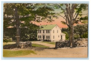 1913 Handcolored The Manse Deering Community Center New Hampshire NH Postcard 