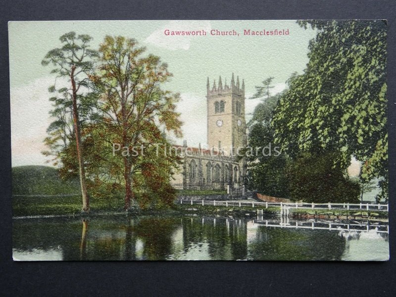 Cheshire MACCLESFIELD Gawsworth Church c1903 Postcards by Valentine