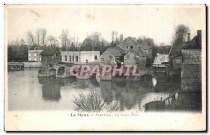 Old Postcard Le Mans Pontlieue Old Bridge