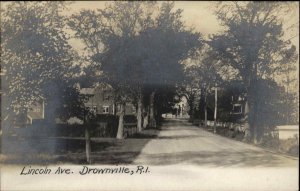 Drownville Barrington Rhode Island RI Lincoln Ave c1905 Real Photo Postcard