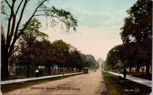 University Avenue Toronto Ontario ON Early Car Smith's Falls Cancel Postcard E82