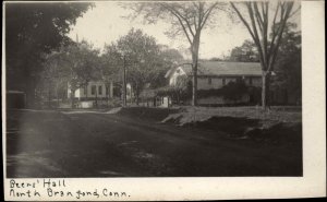 North Branford Connecticut CT Beers Hall c1910 Real Photo Postcard