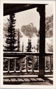 Mt Mitre from Balcony near Lake Louise Alberta The Mitre RPPC Postcard H37