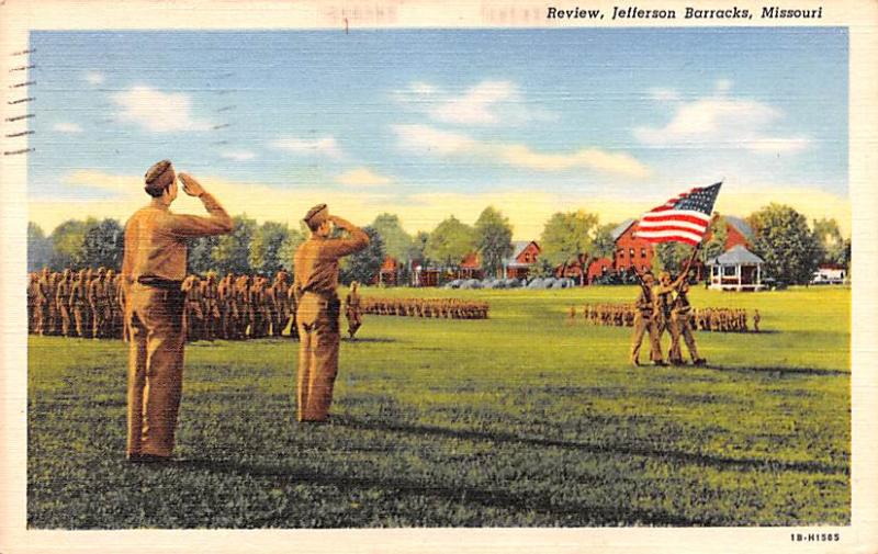 Review, Jefferson Barracks, Missouri World War II, WW II Military 1942 Missin...