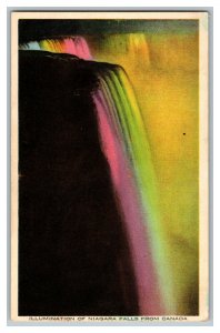 Niagara Falls Canada Illumination Vintage Postcard Standard View Card 