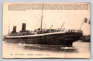 SS La Savoie French Line Le Havre Ocean Liner Vintage Postcard