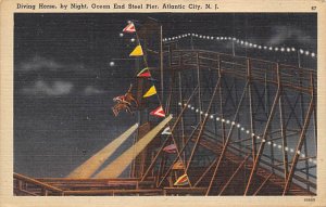 Diving Horse By Night Ocean End Steel Pier Atlantic City NJ 