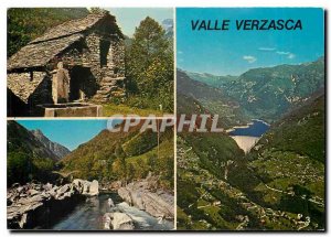 Postcard Modern Verzasca Lavertezzo Salti del Ponte