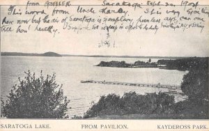 Saratoga New York Kaydeross Park View from Pavilion Postcard AA4979