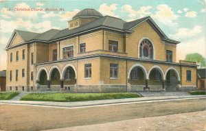 Postcard 1913 Missouri Mexico Christian Church religious Morrell MO24-3497