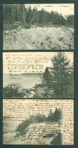 Denmark. 3 Postcard. 1904-15. Boserup, Roskilde. Forest,Gravel Pit,