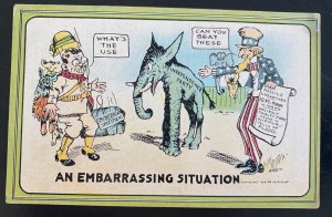 Mint USA Picture Postcard Political An Embarrassing Situation 1910