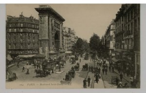 France - Paris. St. Denis Boulevard, Street Scene & Arch