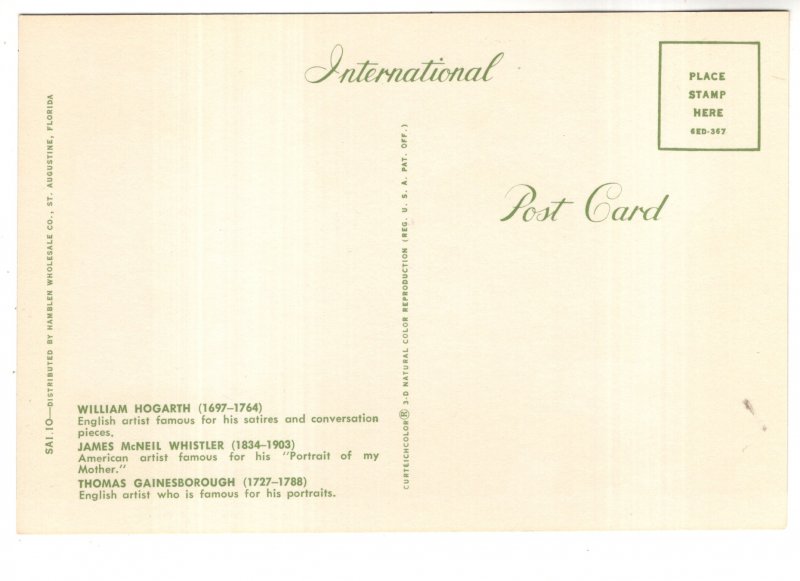 William Hogarth, Painter, Potter's Wax Museum, St Augustine, Florida