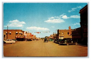 Sheridan Avenue Street View Cody Wyoming WY UNP Early Chrome Postcard H19