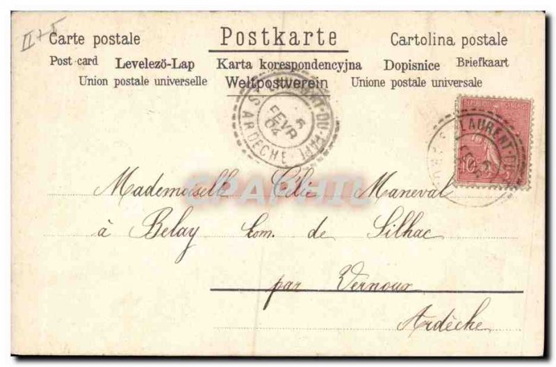 Postcard Old Children Skipping Rope