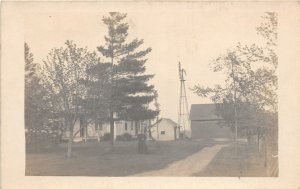 J6/ Townley Michigan RPPC Postcard c1910 Farm Home Barn Windmill 197