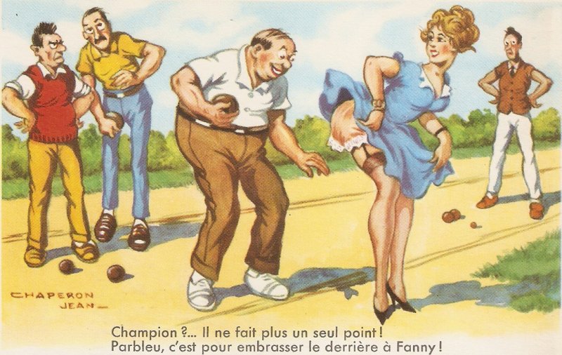 Chaperon Jean. Champion? Ineed only one point!....· Humorous vintage French PC