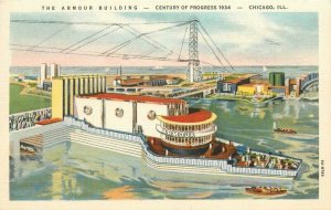 Armour Building Chicago Illinois Exposition 1934 Postcard linen Teich 8530