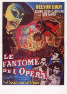 Le Fantome De L'Opera Phantom Of The Nelson Eddy French Poster Postcard