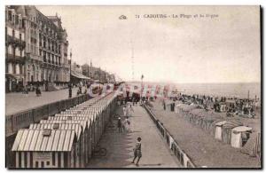 Old Postcard Cabourg page and dike