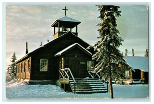 1955 St Stephen's Episcopal Mission Fort Yukon Alaska AK Vintage Postcard 