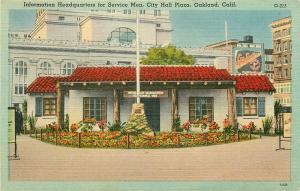 CA, Oakland, California, City Hall Plaza, Information Headquarters, Service Men