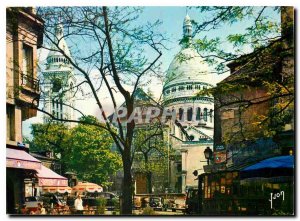 Postcard Modern Colors and Light of Paris France The Sacre Coeur Basilica and...
