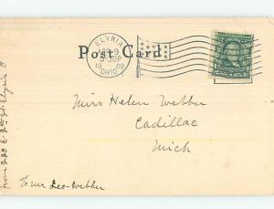 Divided-Back CUTE GIRL CARRYING POTTED EASTER LILY FLOWER o5946