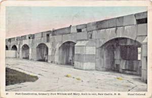 NEW CASTLE NH~FORT CONSTITUTION-FORMER WILLIAM & MARY~1943 WW2 MILITARY POSTCARD