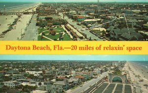 Vintage Postcard 1970 Daytona Beach Fine Restaurants Fishing Racing Jai-Alai FL 