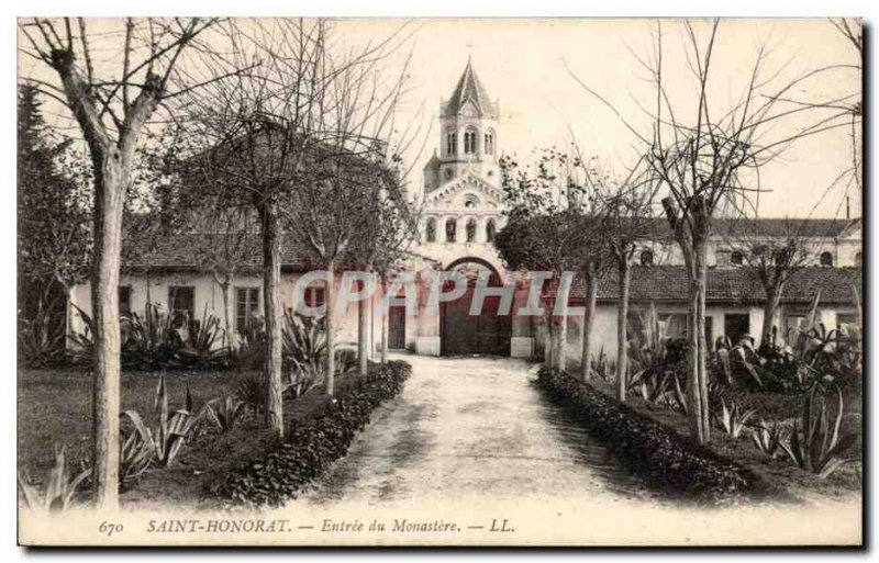 Ile St Honorat - Entree's Monastery - Old Postcard
