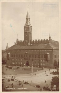 Denmark København Raadhuset Copenhagen Vintage RPPC 07.35