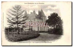 Old Postcard L & # 39Hermenault Le Chateau des Moulieres